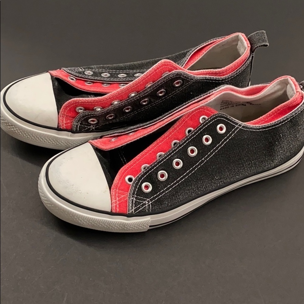 Twisted size 11 red & black sneakers